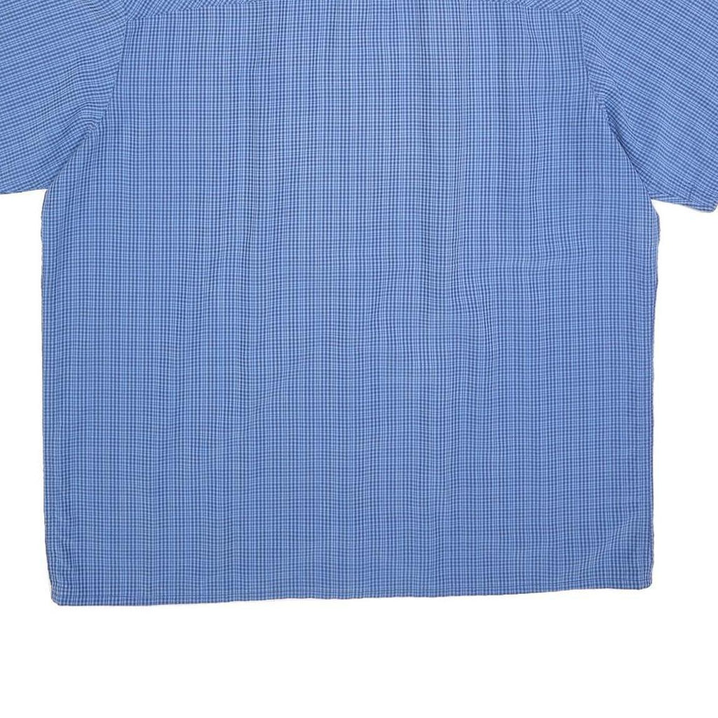 COLUMBIA Mens Blue Check Shirt 2XL Polyester Blend Outdoor Button Shirt