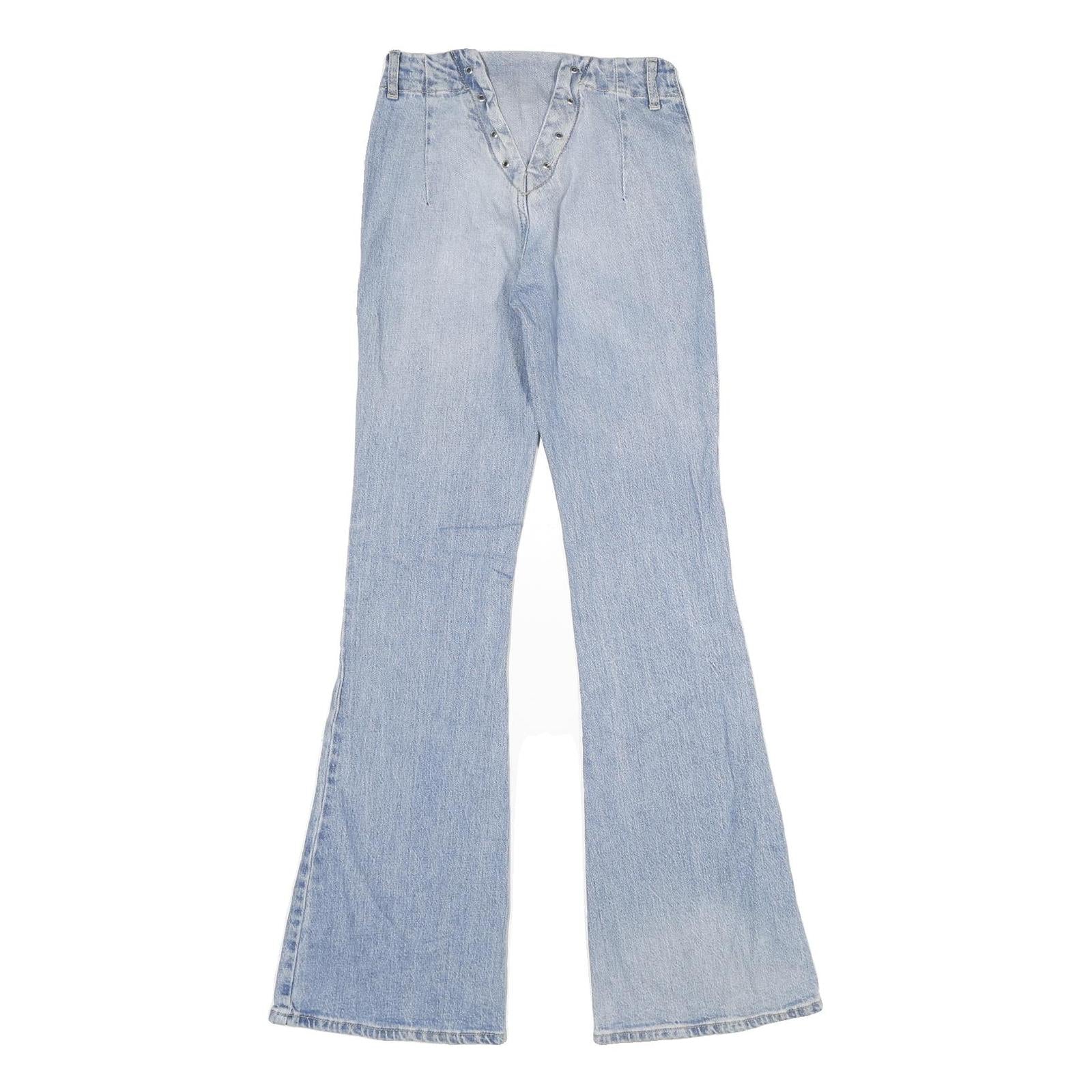 BDG Womens Jeans Blue Regular Flared Denim Light W25 L34 Stylish Vintage