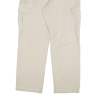 DICKIES Mens Regular Fit Beige Cargo Trousers W38 L34 Cotton Blend Zip Pockets