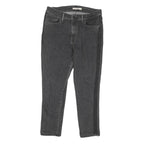 LEVI'S 721 Womens Jeans Black Regular Skinny Denim Raw W31 L25 Stylish Fit