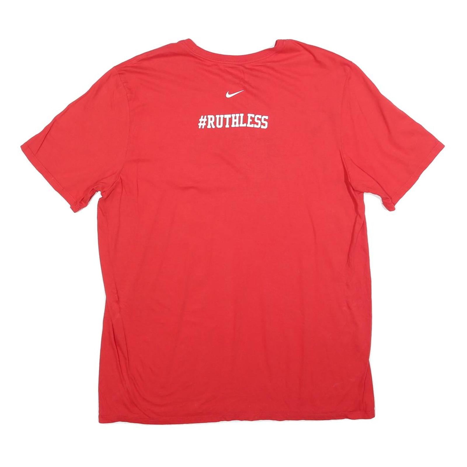 NIKE Mens Red Premier Invitational Graphic T-Shirt XL Short Sleeve Crew Neck