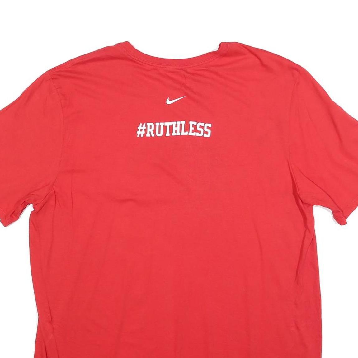 NIKE Mens Red Premier Invitational Graphic T-Shirt XL Short Sleeve Crew Neck