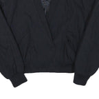 Womens Black Casual Button Jacket XS Polyester Blend Plain Long Sleeve Classic