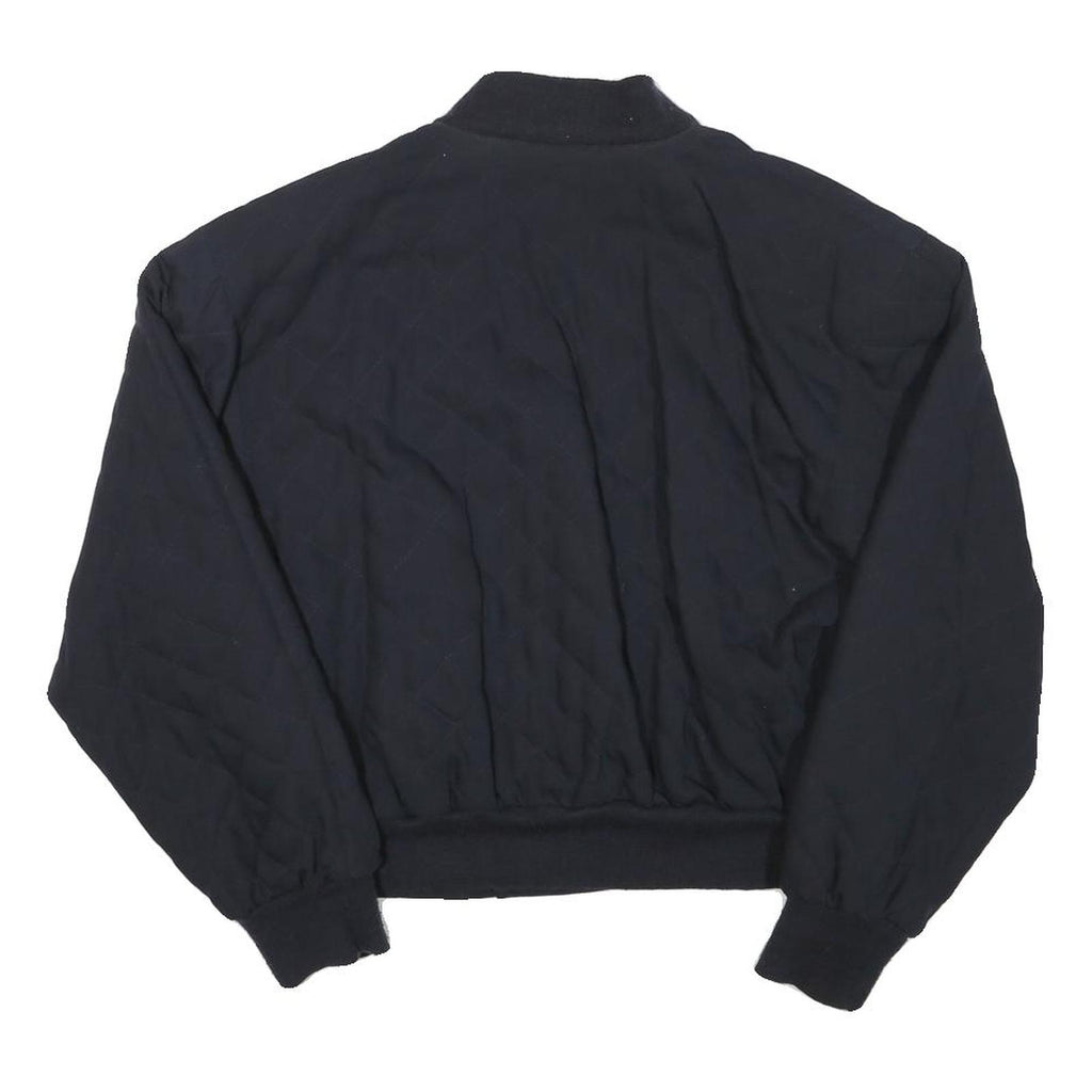 Womens Black Casual Button Jacket XS Polyester Blend Plain Long Sleeve Classic