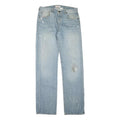 LEVI'S 501 Mens Jeans Blue Cotton Denim Light W32 L35 Regular Fit Button Fly