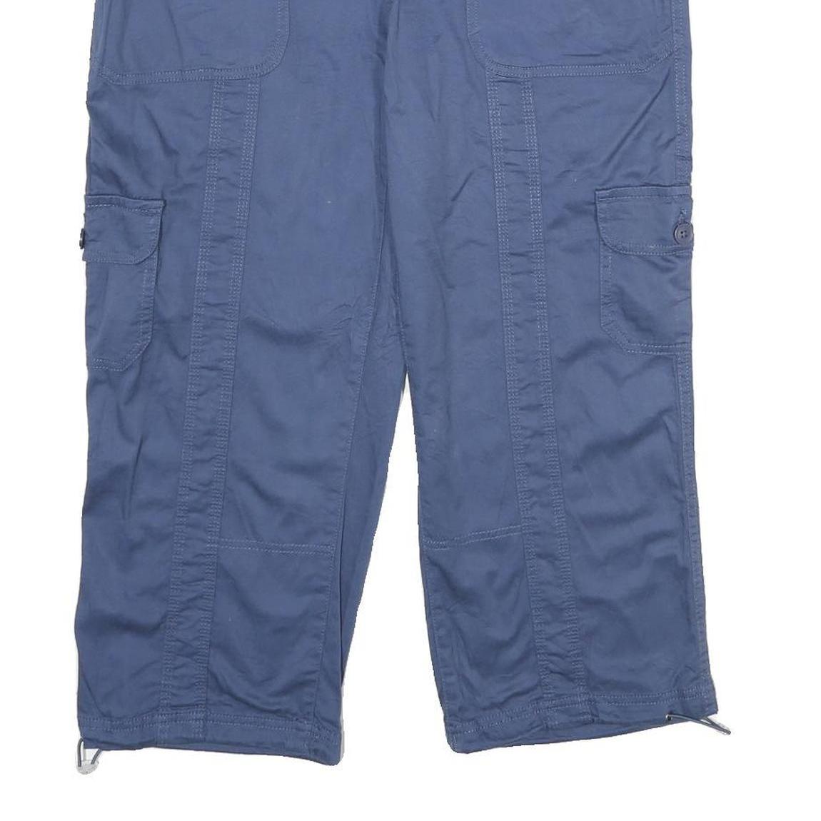 STYLE AND CO Womens Blue Casual Cargo Cotton Blend Shorts UK 14 W34