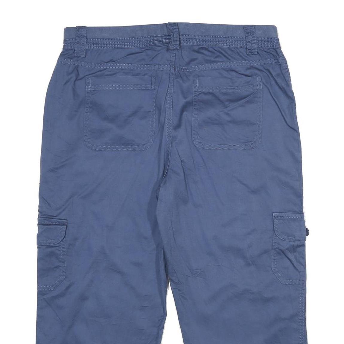 STYLE AND CO Womens Blue Casual Cargo Cotton Blend Shorts UK 14 W34