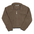 WOOLRICH Womens Brown Fleece Jacket L Polyester Blend Zip Casual Outdoor