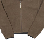 WOOLRICH Womens Brown Fleece Jacket L Polyester Blend Zip Casual Outdoor