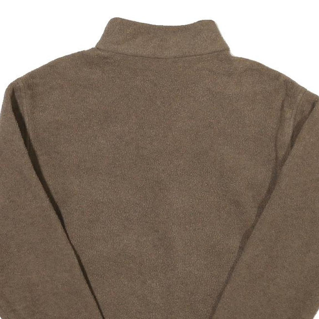 WOOLRICH Womens Brown Fleece Jacket L Polyester Blend Zip Casual Outdoor