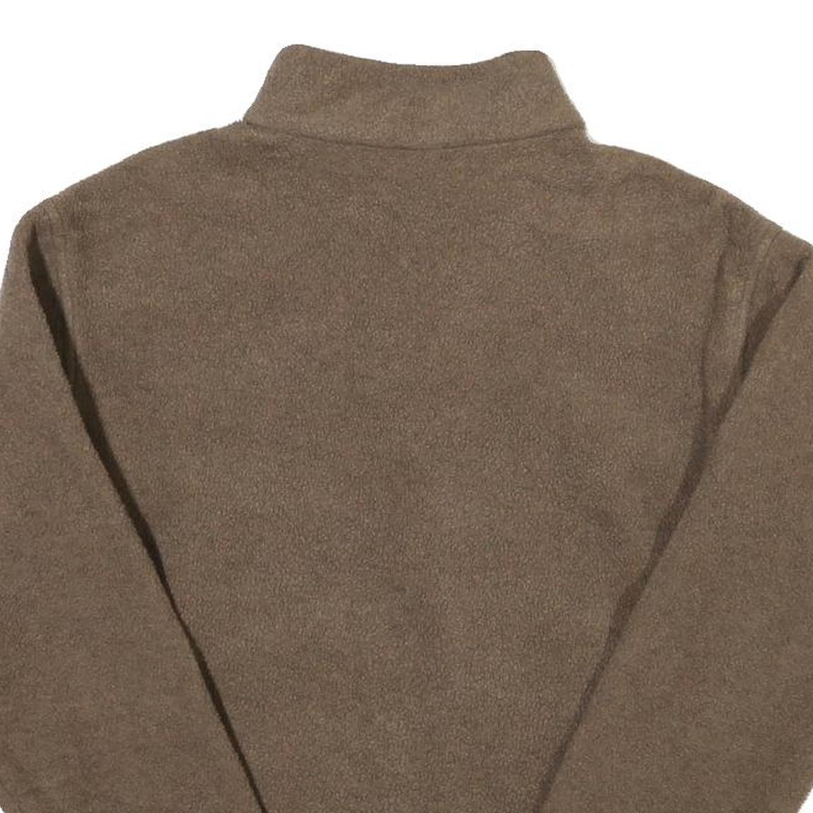 WOOLRICH Womens Brown Fleece Jacket L Polyester Blend Zip Casual Outdoor