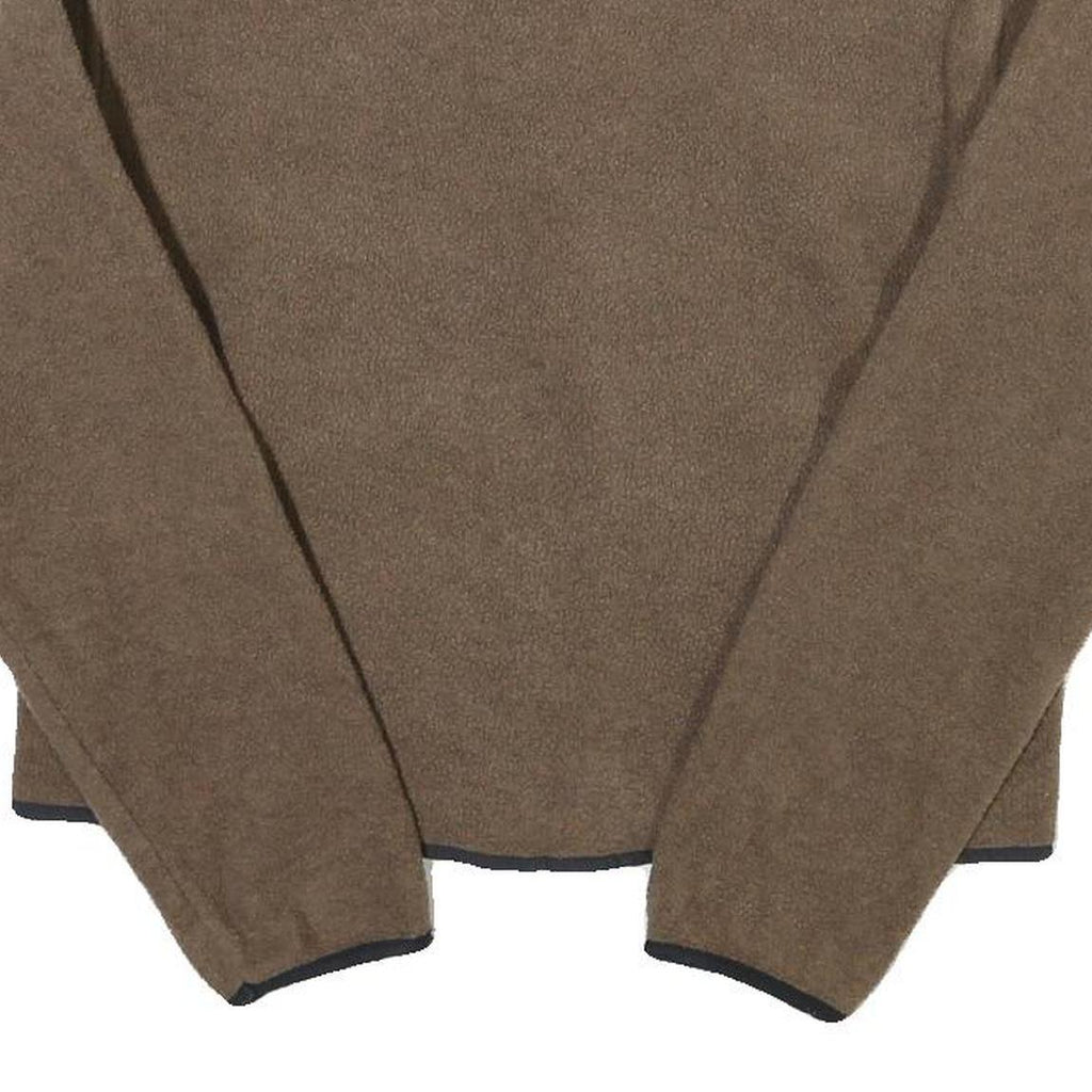 WOOLRICH Womens Brown Fleece Jacket L Polyester Blend Zip Casual Outdoor