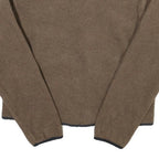 WOOLRICH Womens Brown Fleece Jacket L Polyester Blend Zip Casual Outdoor