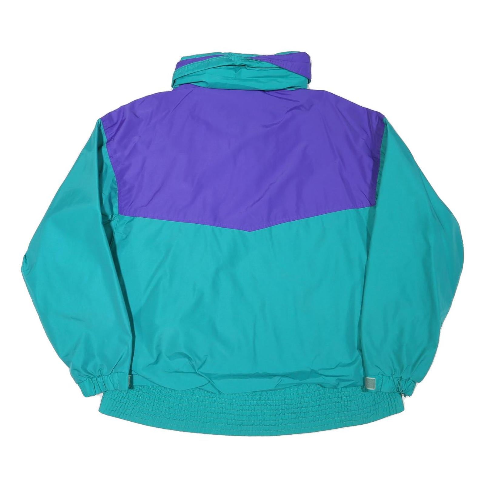 COLUMBIA Mens Blue & Purple Outdoor Jacket XL Polyester Blend Plain Zip