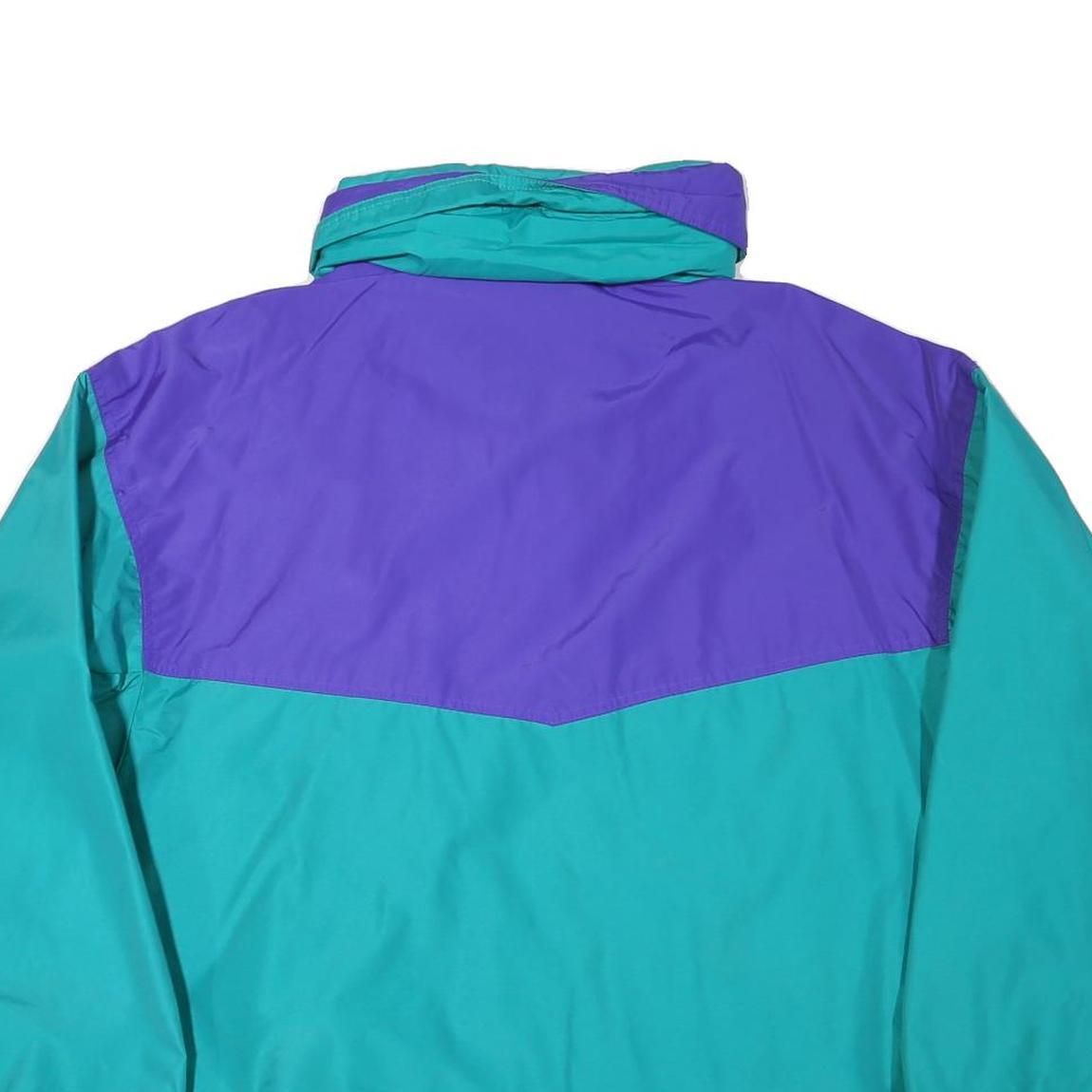 COLUMBIA Mens Blue & Purple Outdoor Jacket XL Polyester Blend Plain Zip