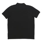 KAPPA Mens Black Cotton Short Sleeve Logo Polo Shirt L Casual Basic