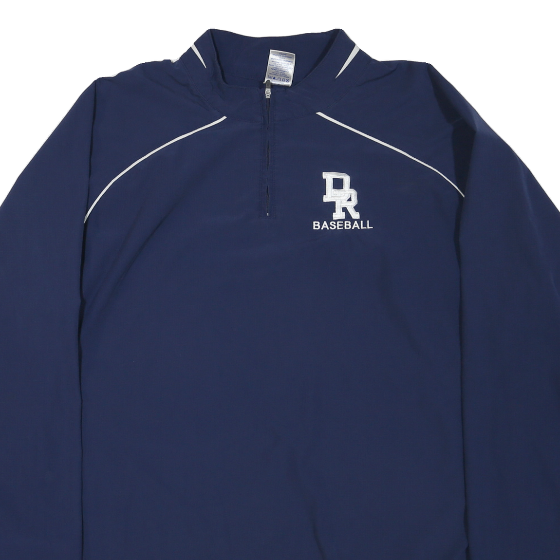 RUSSELL ATHLETIC Mens Navy Blue Track Jacket S Polyester Blend DR Baseball Zip