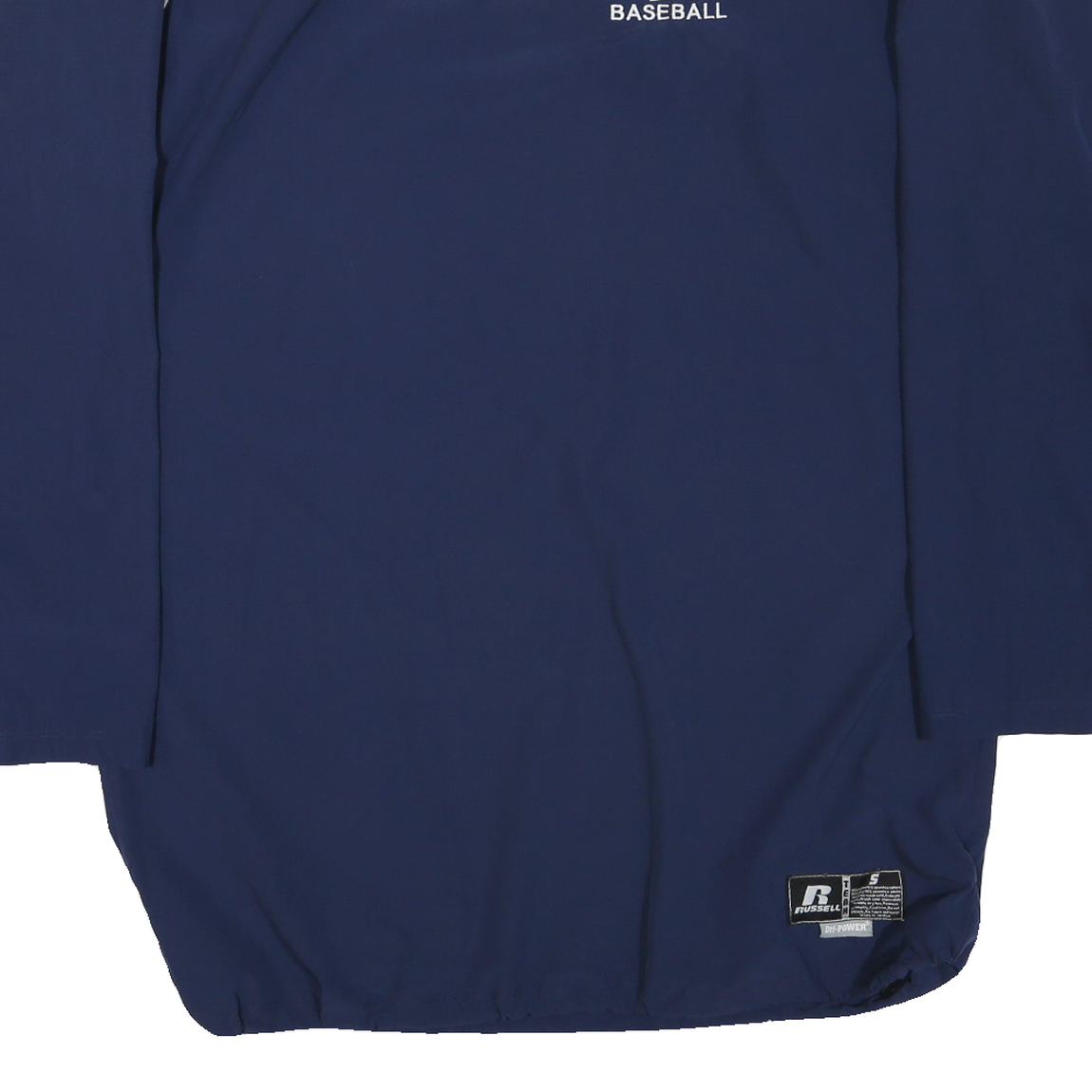 RUSSELL ATHLETIC Mens Navy Blue Track Jacket S Polyester Blend DR Baseball Zip