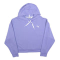 PUMA Womens Purple Pullover Hoodie M Cotton Blend Casual Sweatshirt