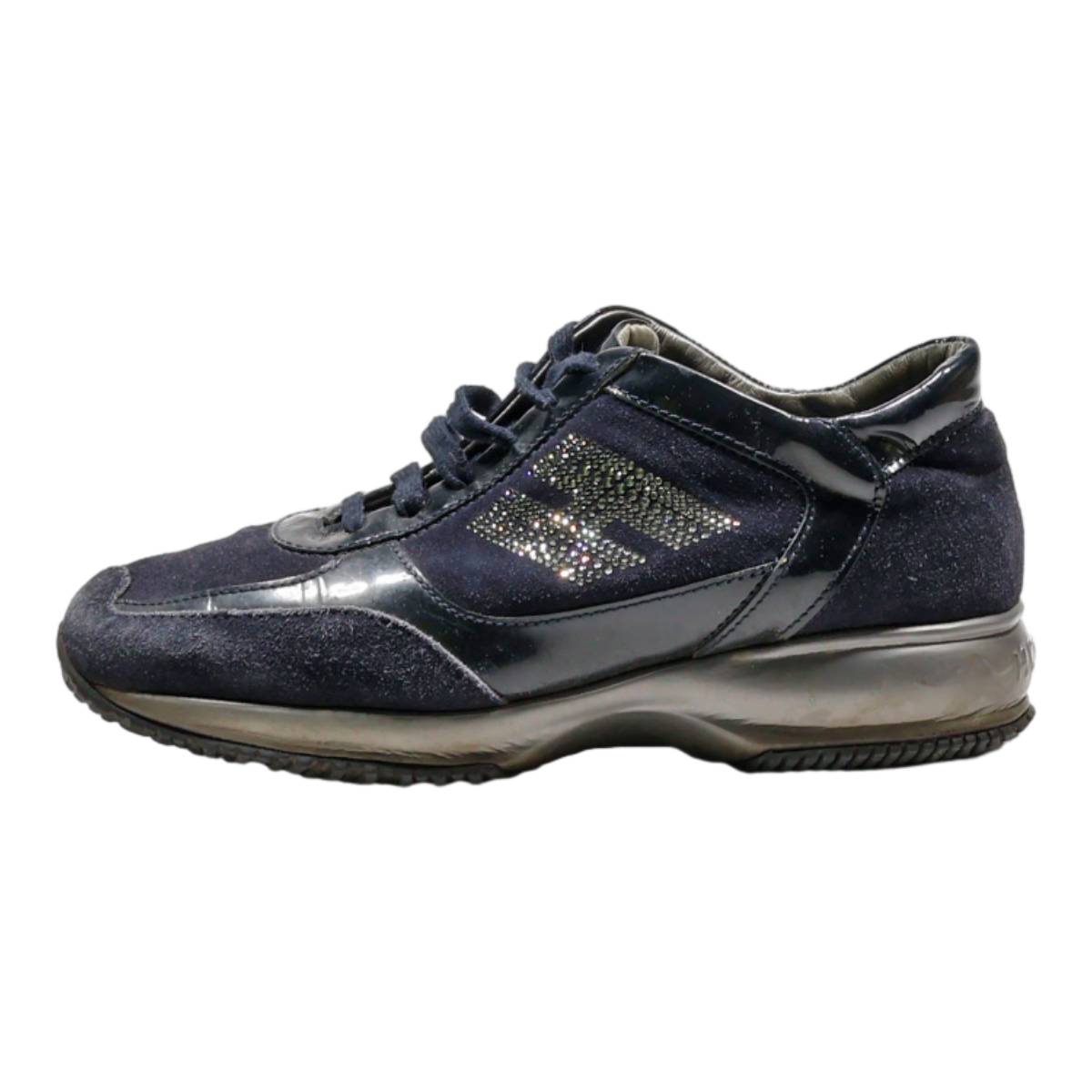 HOGAN Sneaker Trainers Blue Suede Womens UK 5