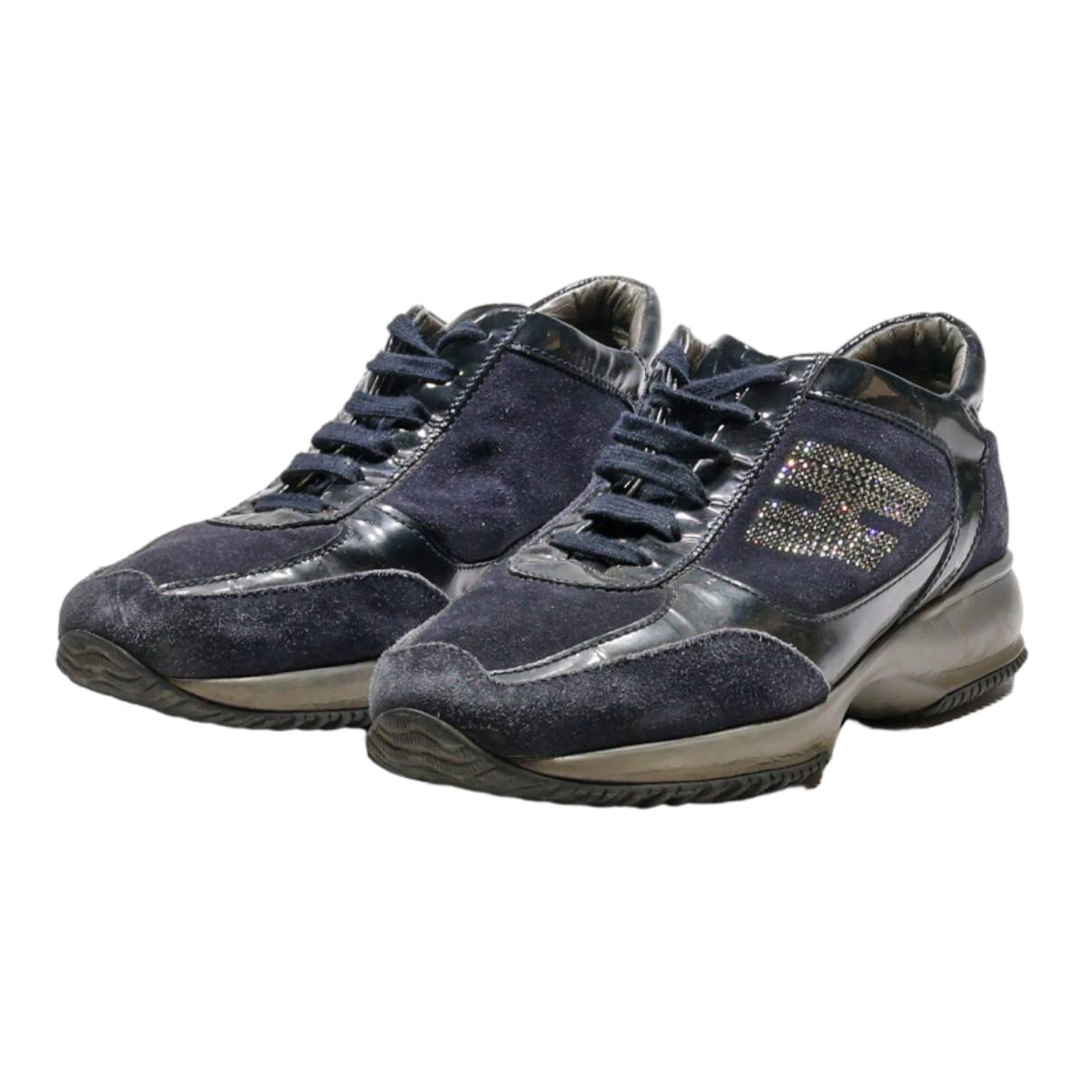 HOGAN Sneaker Trainers Blue Suede Womens UK 5