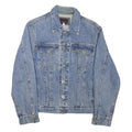 SANCHO Boys Blue Denim Jacket M Cotton Blend Button Closure Classic Fit