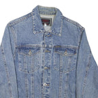 SANCHO Boys Blue Denim Jacket M Cotton Blend Button Closure Classic Fit