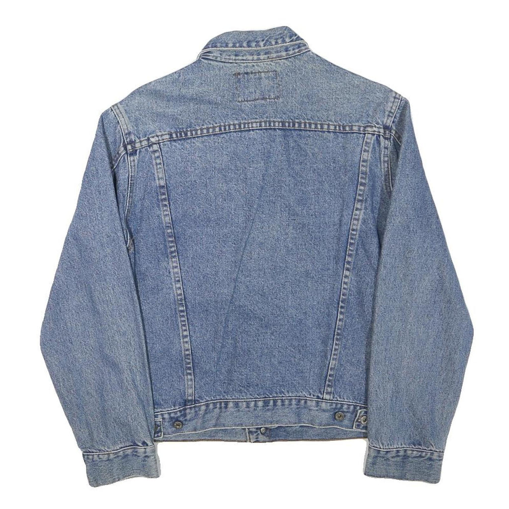 SANCHO Boys Blue Denim Jacket M Cotton Blend Button Closure Classic Fit