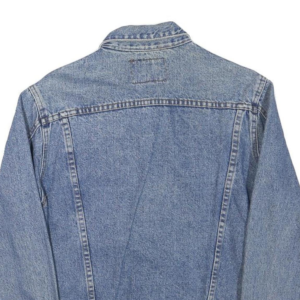 SANCHO Boys Blue Denim Jacket M Cotton Blend Button Closure Classic Fit