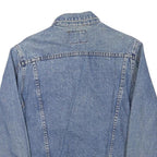 SANCHO Boys Blue Denim Jacket M Cotton Blend Button Closure Classic Fit