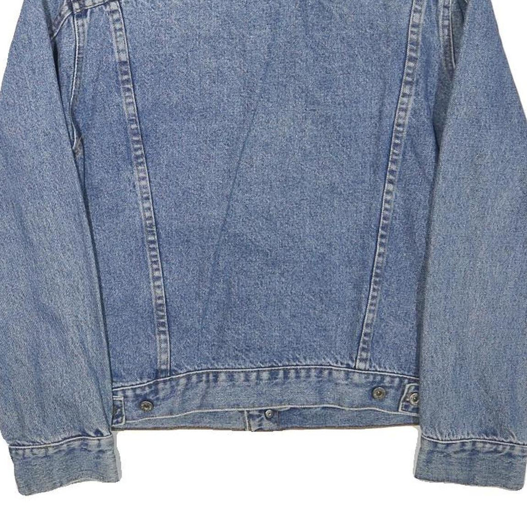 SANCHO Boys Blue Denim Jacket M Cotton Blend Button Closure Classic Fit