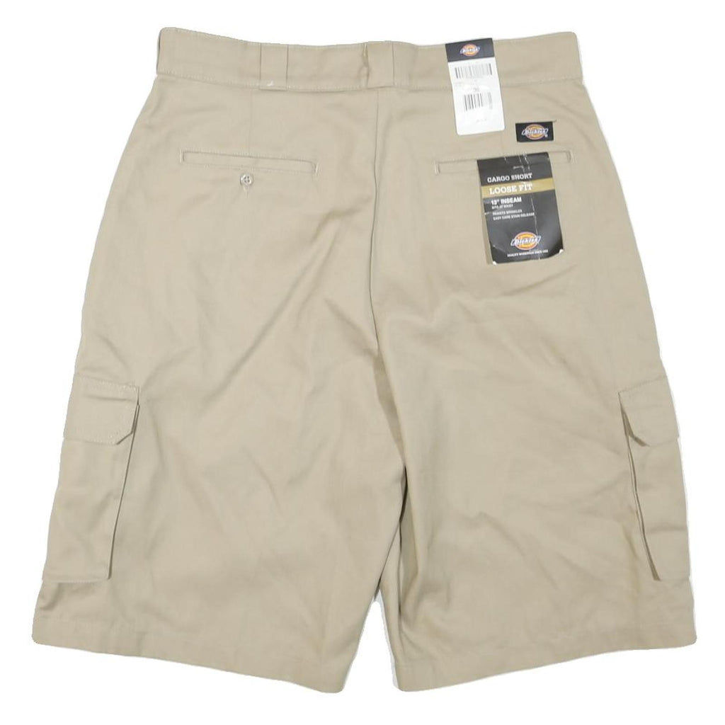 DICKIES Mens Shorts Beige Cargo Loose Fit L W36 Workwear Pocketed