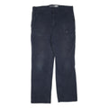 CARHARTT Mens Cotton Blend Navy Regular Straight Trousers W38 L31 Workwear Zip