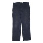 CARHARTT Mens Cotton Blend Navy Regular Straight Trousers W38 L31 Workwear Zip