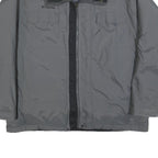 COLUMBIA Mens Grey & Black Outdoor Jacket XL Polyester Blend Zip Casual