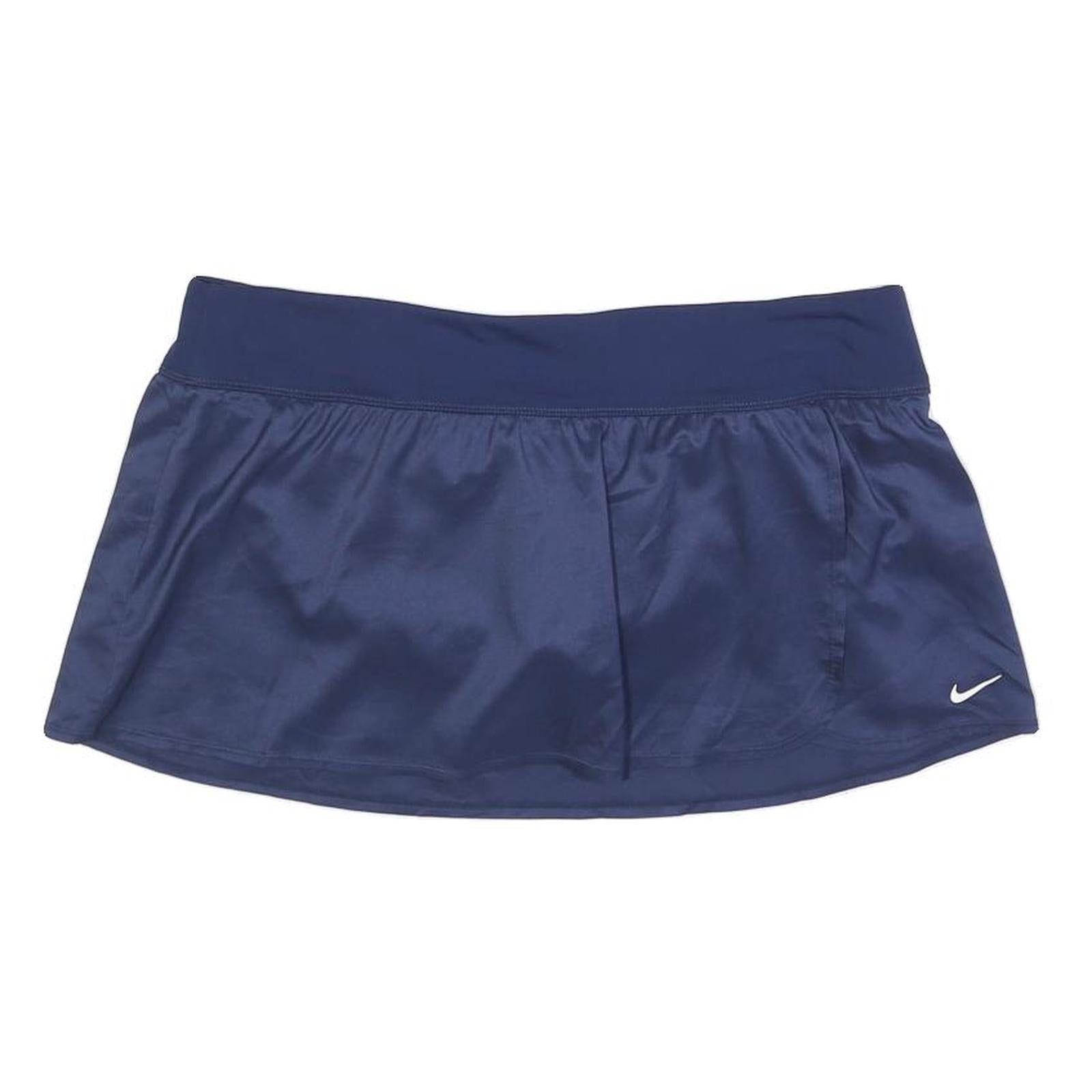 NIKE Womens Blue Sports Skort Mini Polyester Blend L Athletic Activewear