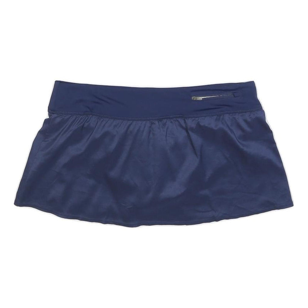 NIKE Womens Blue Sports Skort Mini Polyester Blend L Athletic Activewear
