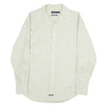 NAUTICA Mens Green & White Striped Cotton Shirt M Long Sleeve Casual