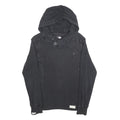 FABRIC OF LIFE Mens Black Cotton Blend Pullover Hoodie S Ribbed Panel
