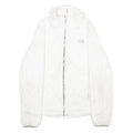 THE NORTH FACE Womens White Fleece Jacket S Polyester Zip Up Casual Warm Layer