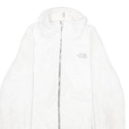 THE NORTH FACE Womens White Fleece Jacket S Polyester Zip Up Casual Warm Layer