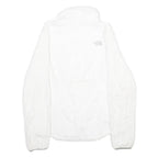 THE NORTH FACE Womens White Fleece Jacket S Polyester Zip Up Casual Warm Layer