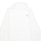 THE NORTH FACE Womens White Fleece Jacket S Polyester Zip Up Casual Warm Layer