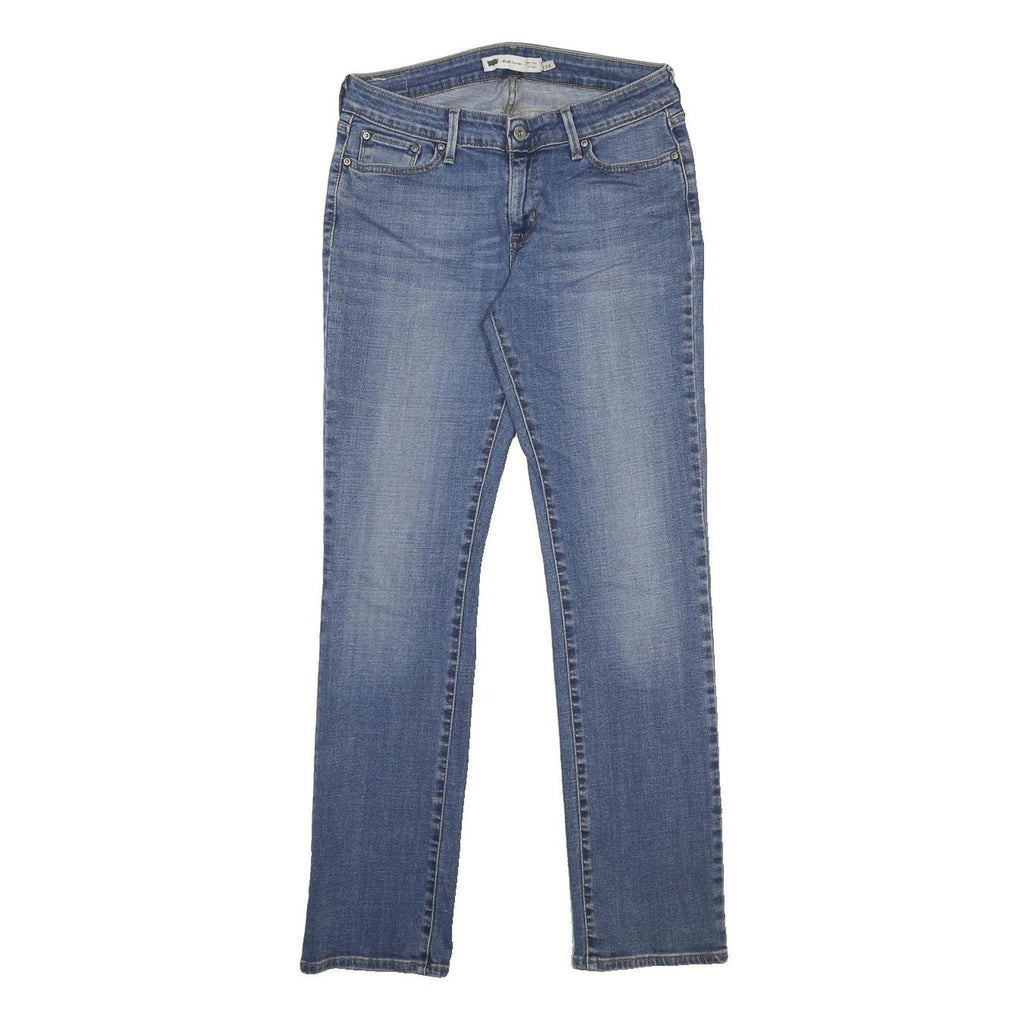 LEVI'S Womens Blue Regular Straight Denim Medium W29 L32 Zip Jeans