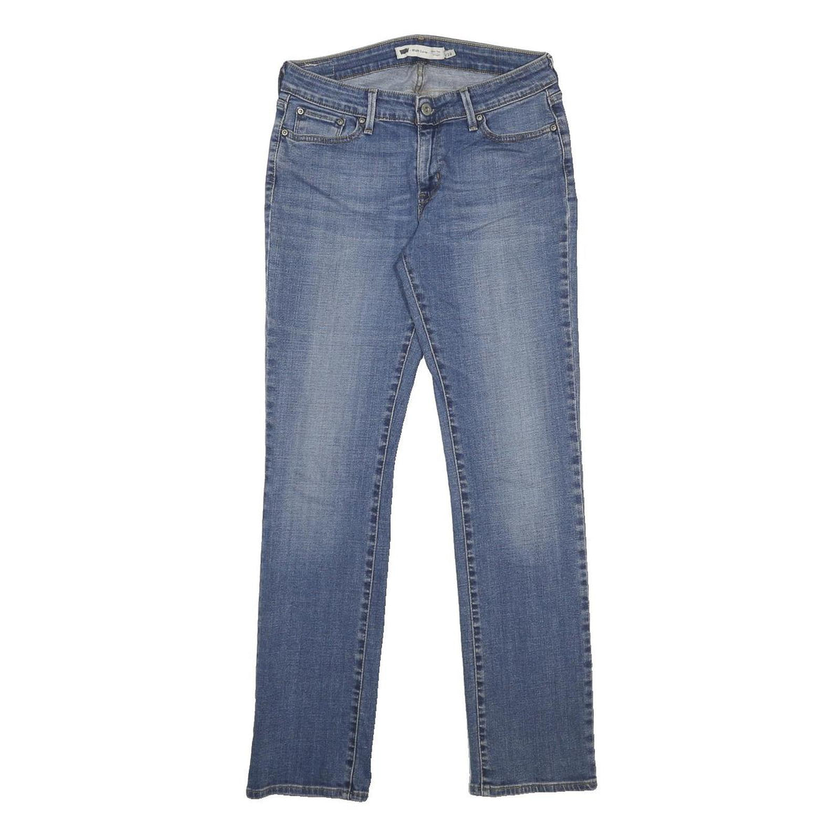 LEVI'S Womens Blue Regular Straight Denim Medium W29 L32 Zip Jeans