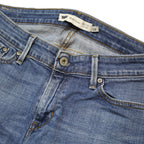 LEVI'S Womens Blue Regular Straight Denim Medium W29 L32 Zip Jeans