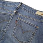 LEVI'S Womens Blue Regular Straight Denim Medium W29 L32 Zip Jeans