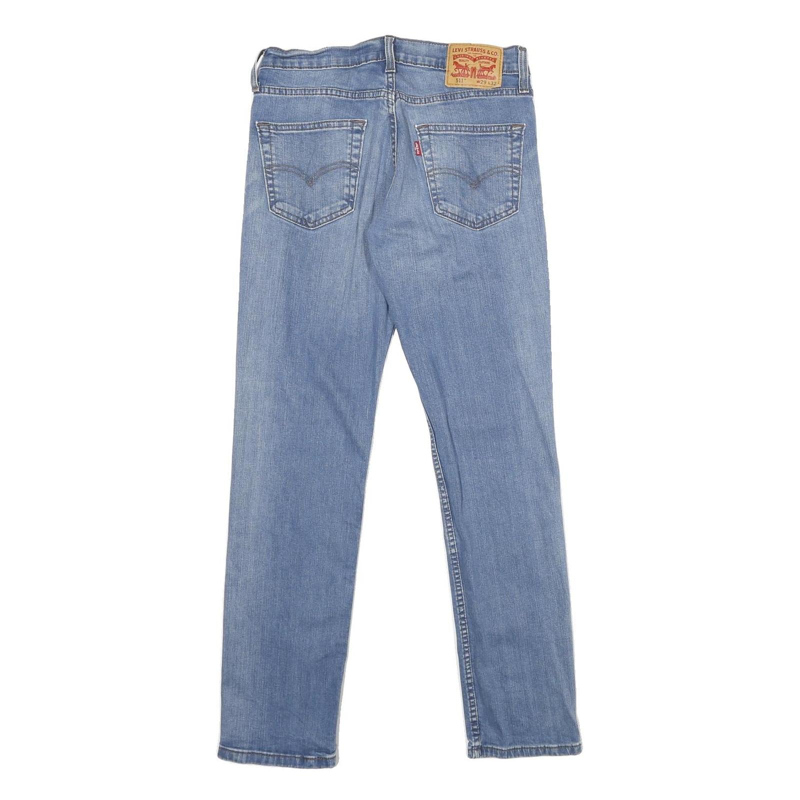 LEVI'S 511 Slim Mens Jeans Blue Slim Skinny Denim Medium W29 L32 Cotton Blend