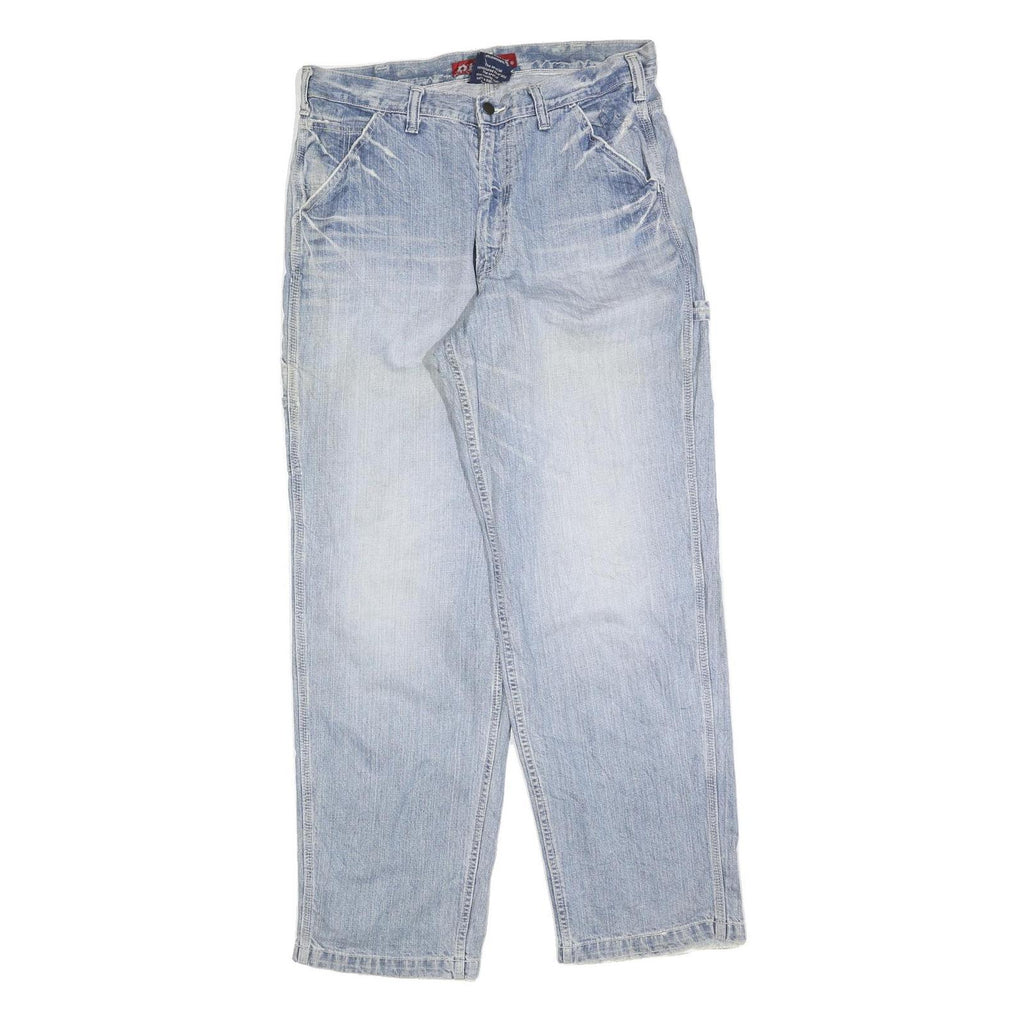 DICKIES Mens Relaxed Light Blue Denim Cotton Blend Jeans W36 L32 Casual Zip