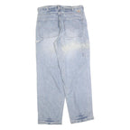 DICKIES Mens Relaxed Light Blue Denim Cotton Blend Jeans W36 L32 Casual Zip